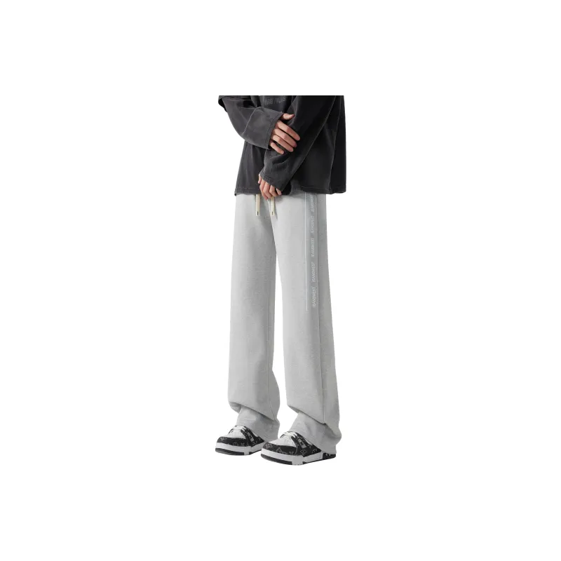 JEANSWEST Casual Pants Unisex Light Gray-12