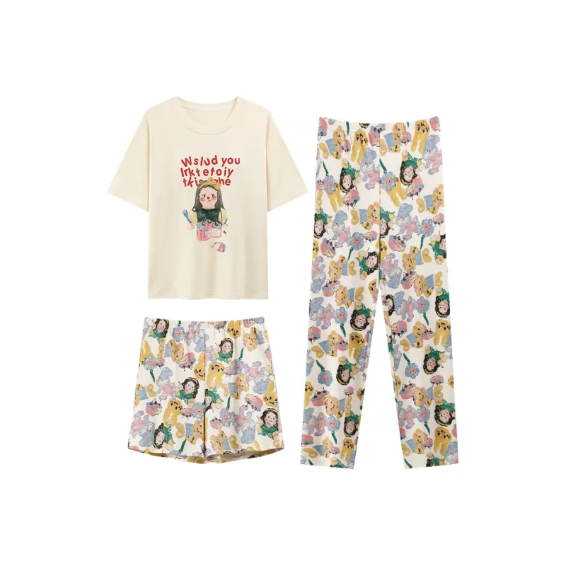 FENTENGCARE Pajama Set Women's Apricot-0