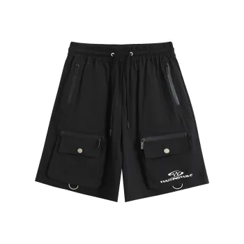 WAITINGWAVE Cargo Shorts Unisex Black