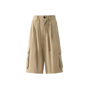 JIPIAO Cargo Shorts Unisex Khaki