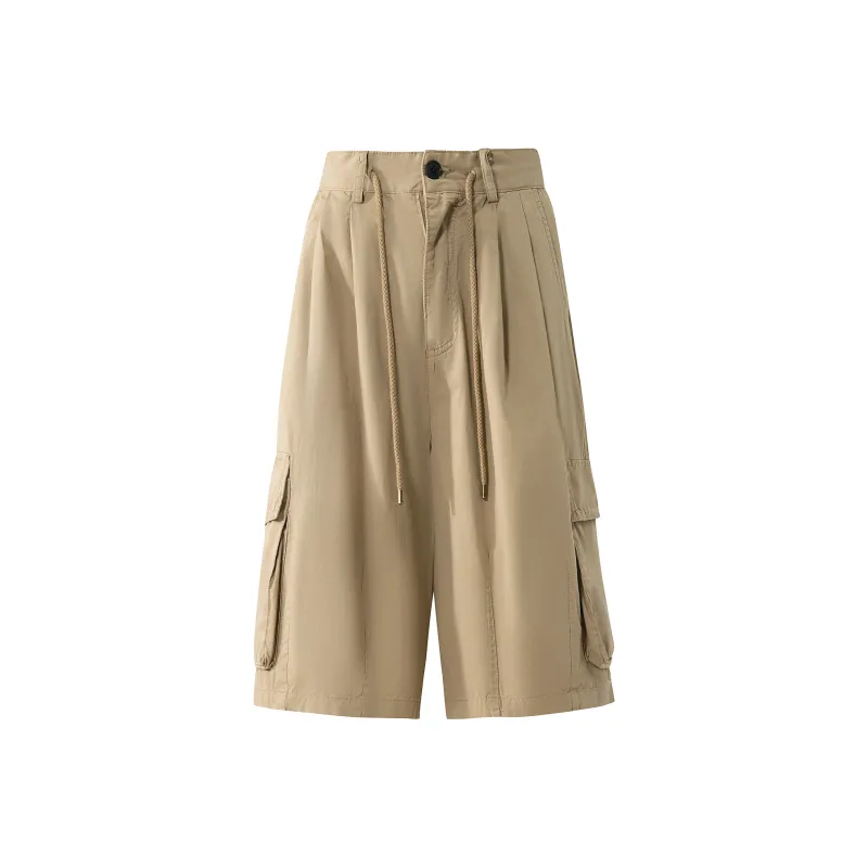 JIPIAO Cargo Shorts Unisex Khaki-0