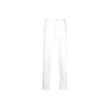 Brunello Cucinelli Logo Patch Straight Leg Jeans