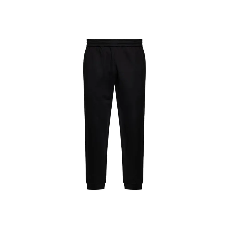 GIORGIO ARMANI Ribbed Ankle Logo Embroidered Sweatpants-0