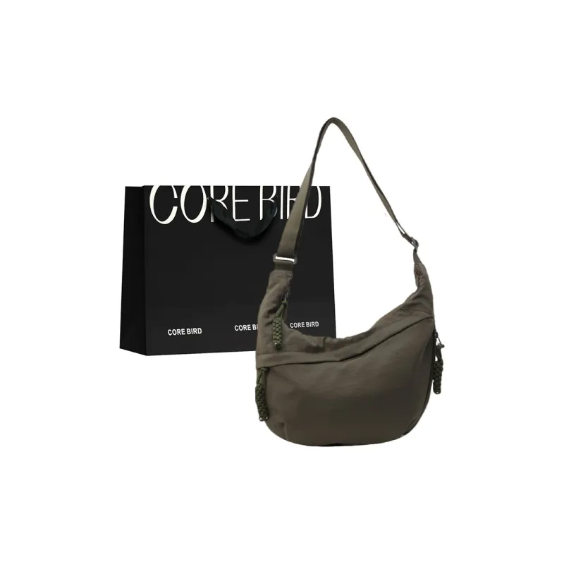 CORE BIRD Canvas Crossbody Bag Shoulder Bag Women's Black/Ecru-35