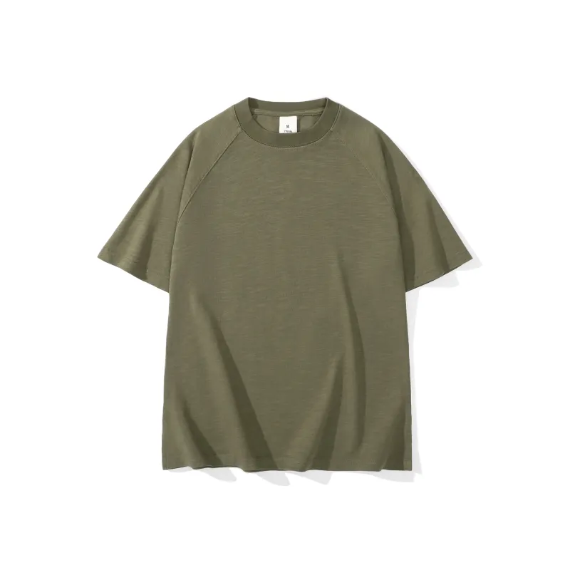 Wen Shan T Shirt Unisex Olive Green-0