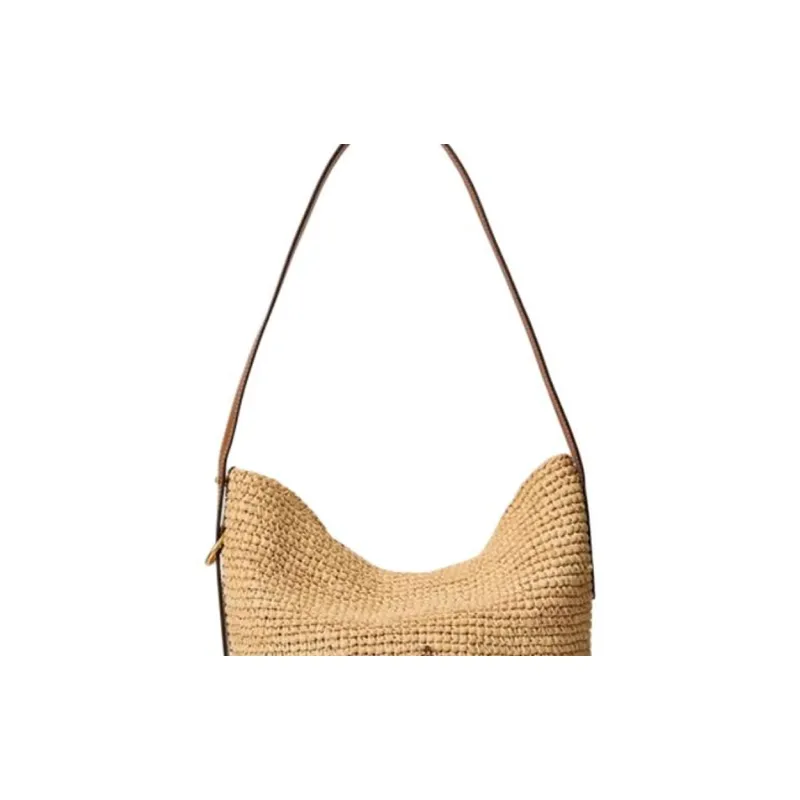 Polo Ralph Lauren Bellport Plant Material Bucket Bag, Shoulder Bag Medium Size Women's Brown-4
