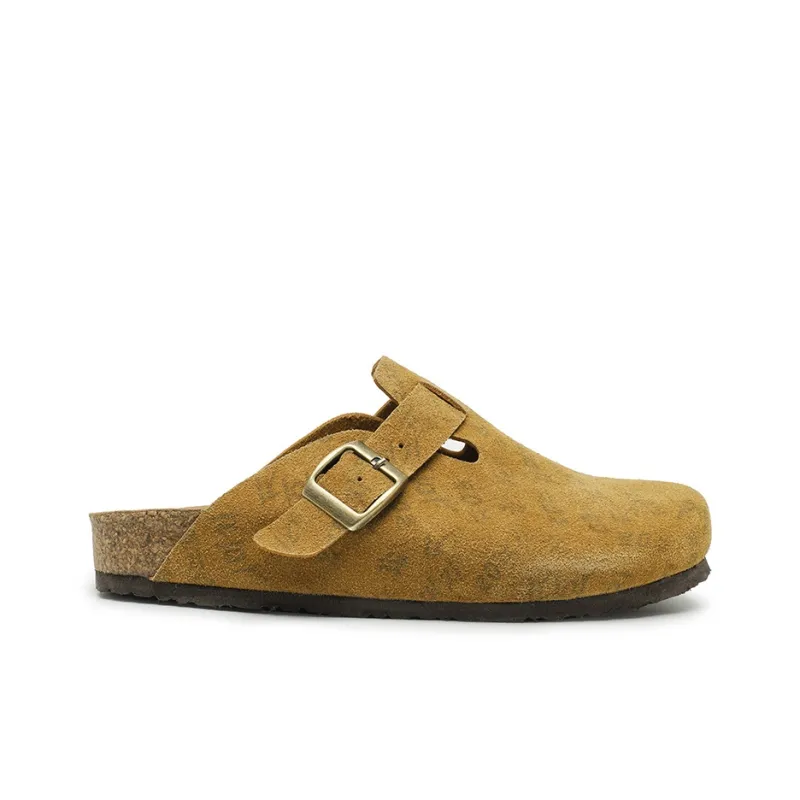 X ZONE Cork Sole Graffiti Abrasion Resistant Slip Resistant Closed Toe Slippers Unisex-15