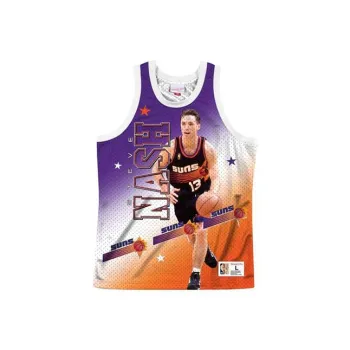 Mitchell Ness Basketball Jerseys Men Orange Purple