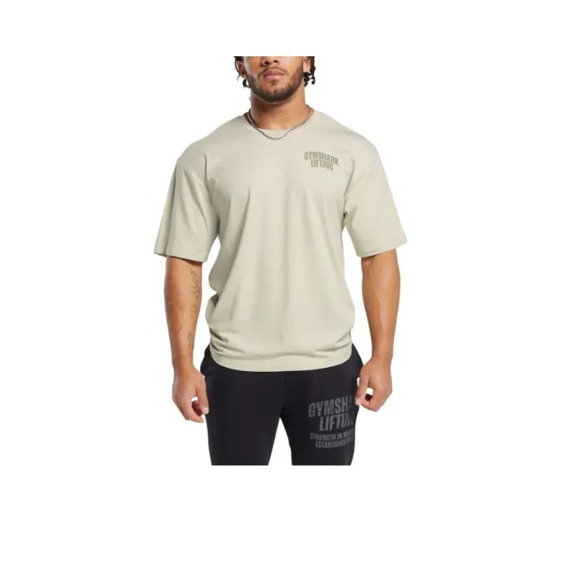 GYMSHARK Lifting T Shirt Men's Pebble Gray-0