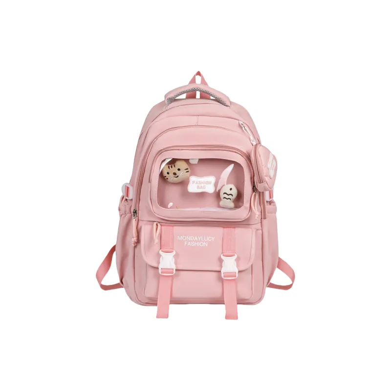 H YXIANG Composite Cloth Backpack Unisex Multicolor-6