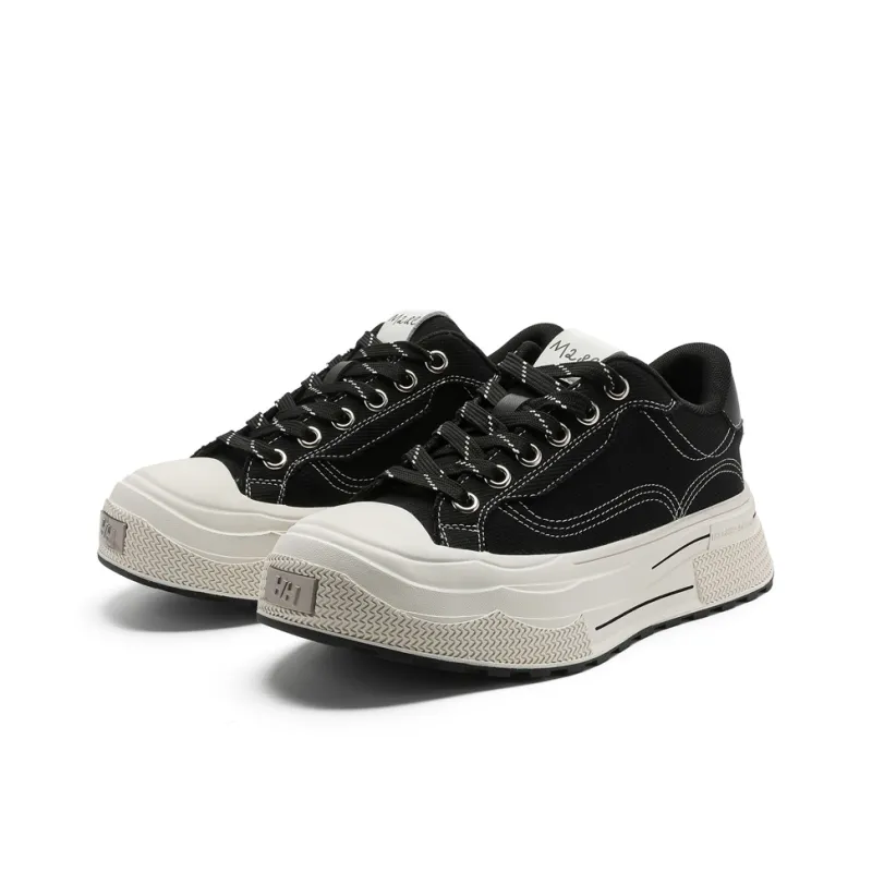 Hip Speed Abrasion Resistant Breathable Low Top Skateboard Shoes Unisex Black-3