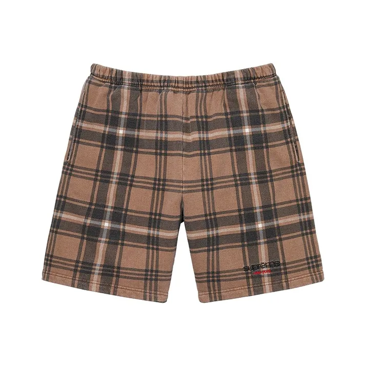 Supreme Plaid Sweatshort-2