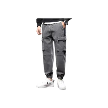 Tonlion Casual Pants Unisex Light Gray