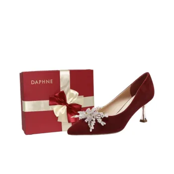 DAPHNE Wedding Shoes Collection Slim Heel High Heels 6cm Women's Red