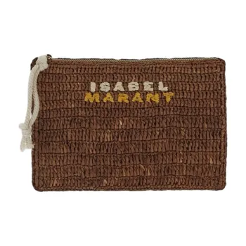 ISABEL MARANT Raffia Clutch Women's Brown