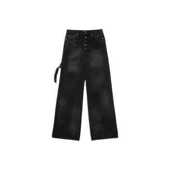 THUG CLUB Distressed Wide leg Jeans
