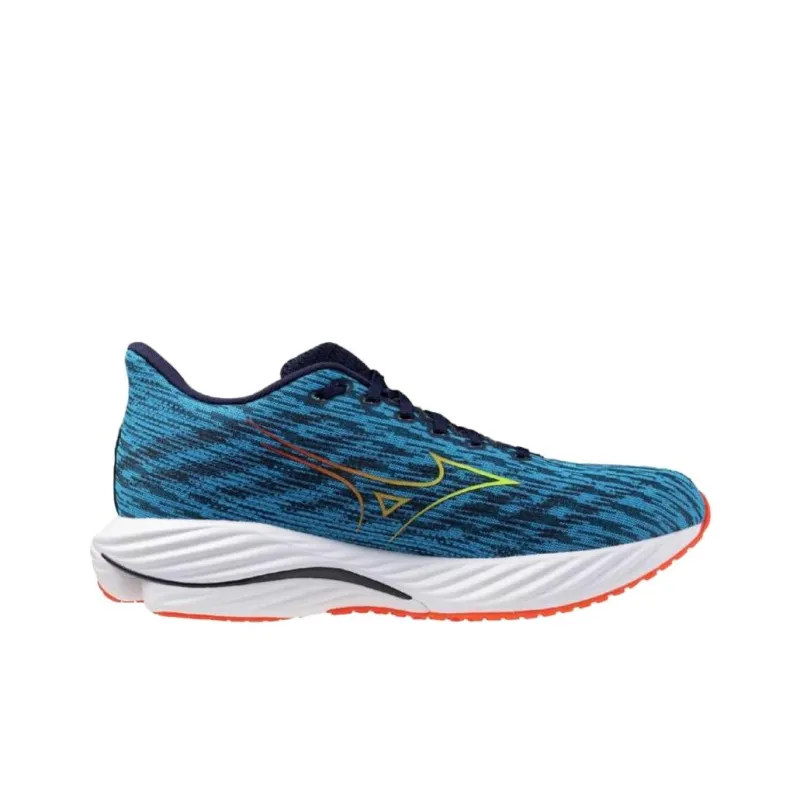 Mizuno Wave Rider 28 Anti Slip Wear Resistant Low Top Running Shoes Men's Blue-1
