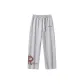 [Fall Winter Fleece-Lined]Heather Gray (Y Letter Sign Pants Logo _Y Splatter Letter Lower Right Front of Pants)