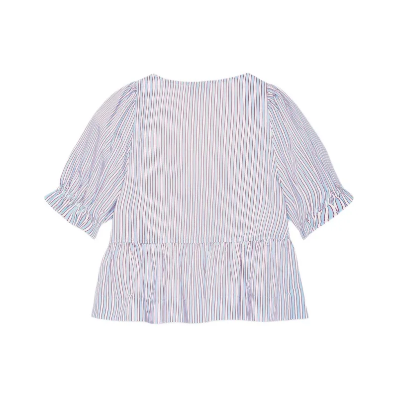 GANNI Striped Blouse-1