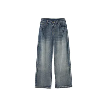 ZENGZHI Jeans Unisex Vintage Blue