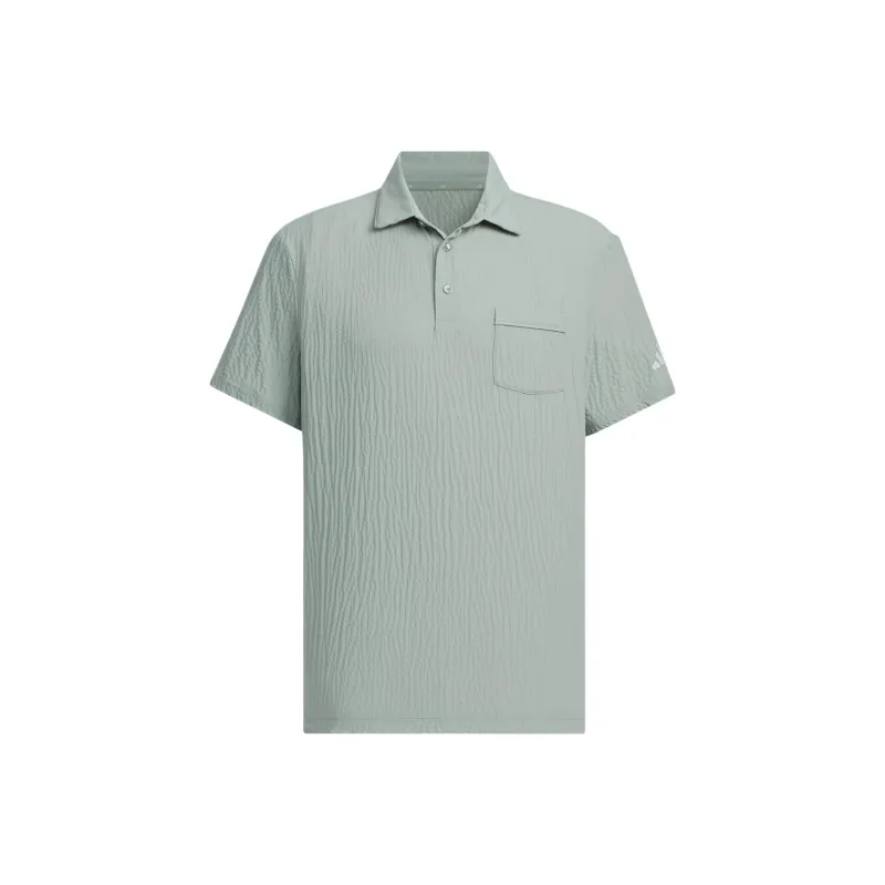 Adidas Polo Shirt Men's Silver Gray Green-0
