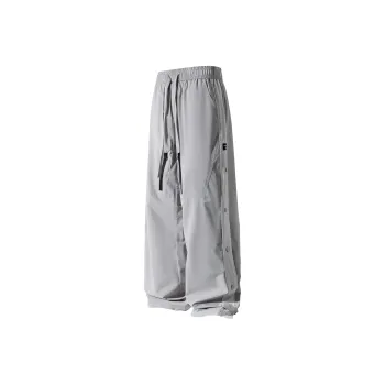 MEIPIN TANG Casual Pants Unisex Gray Green