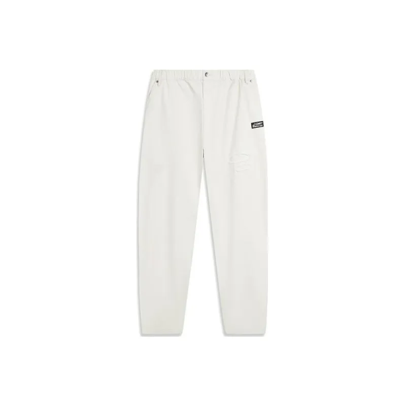 LINING Skateboard Casual Pants Men Pearl White-0