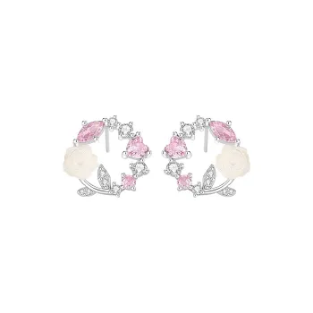 QUIET LOVE S925 Silver Stud Earrings Women's