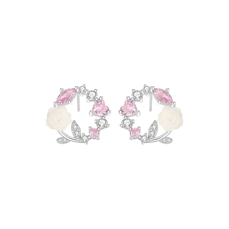 QUIET LOVE S925 Silver Stud Earrings Women's-0