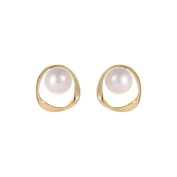 KRNE Faux Pearl Clip On Earrings Unisex