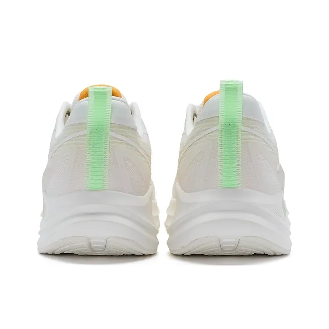 XTEP Cushioning And Breathable Low Top Running Shoes Men's White Orange Green-4
