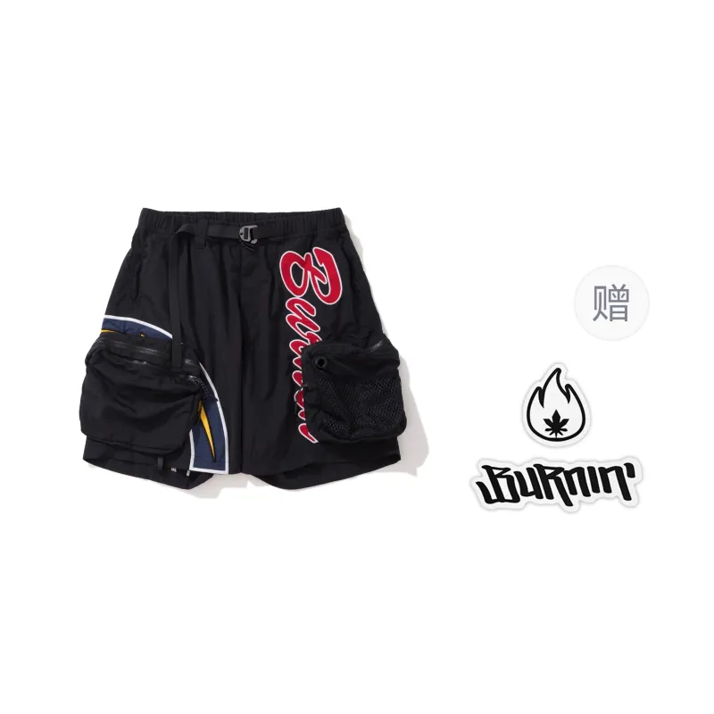 BURNIN Casual Shorts Unisex Black-0
