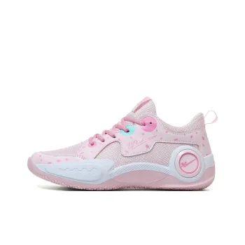 Binary Cushioning Abrasion Resistant Breathable Slip Resistant Low Top Basketball Shoes Unisex Pink
