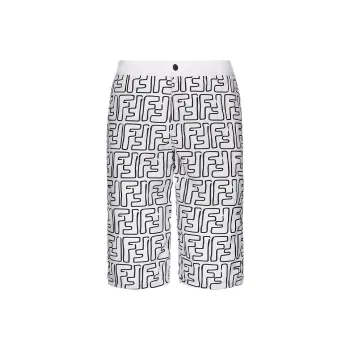 FENDI Swimming Shorts Men's Black White