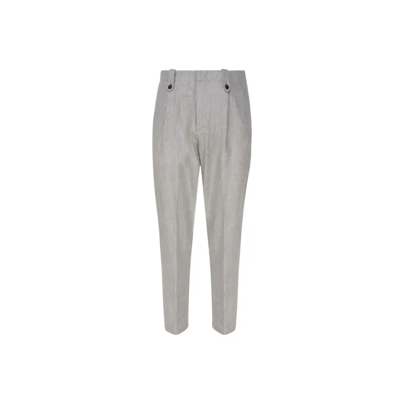 Eleventy Pleat detail Trousers-0