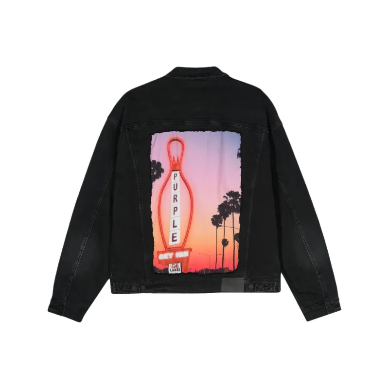 PURPLE BRAND Graphic panel Denim Jacket-1