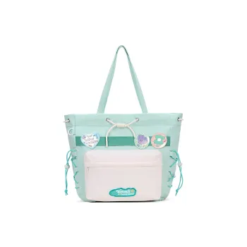 VANWALK Polyester Tote Bag, Shoulder Bag Women's Taro Purple/Mint Blue/Vanilla White