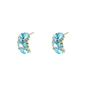 NICERURU 925 Sterling Silver With Copper Zircon Stud Earrings Women's