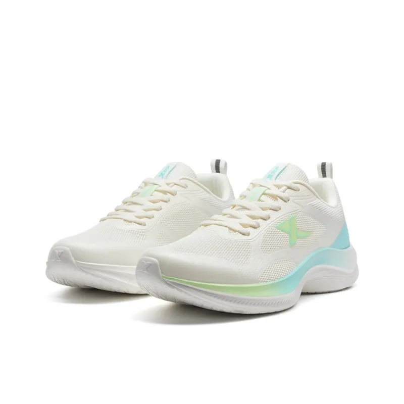 XTEP Feather Anti Slip Wear Resistant Low Top Casual Training Running Shoes Men's Sail White Ice Blue-2