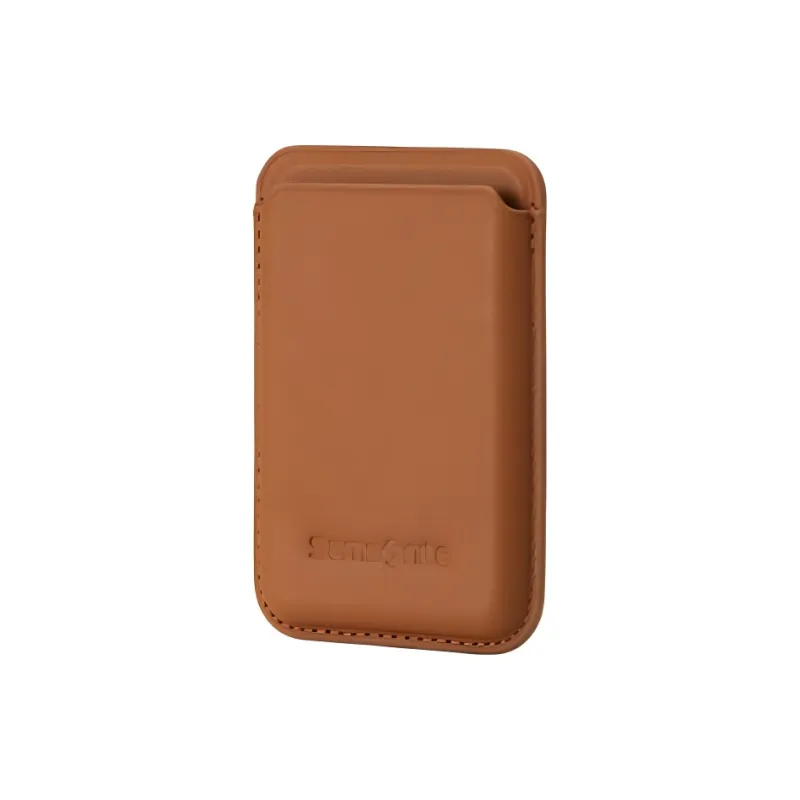 SAMSONITE Cow Leather Card Holder Men's Brown-1