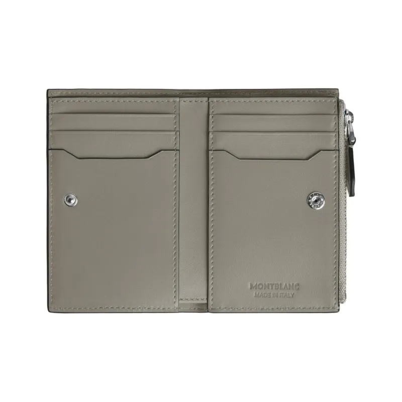 MONTBLANC Leather Wallet Mini Men's Earth Gray-2