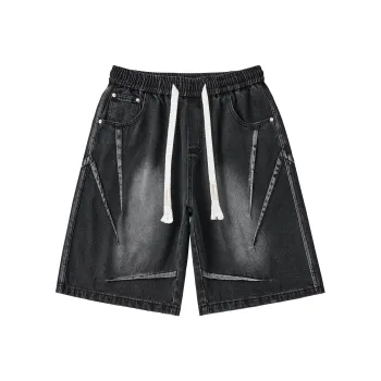 Ghost Mask Denim Shorts Unisex