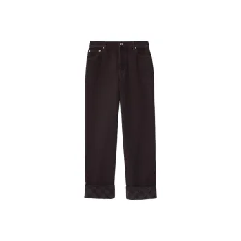 Burberry Checkered trim Straight leg Jeans