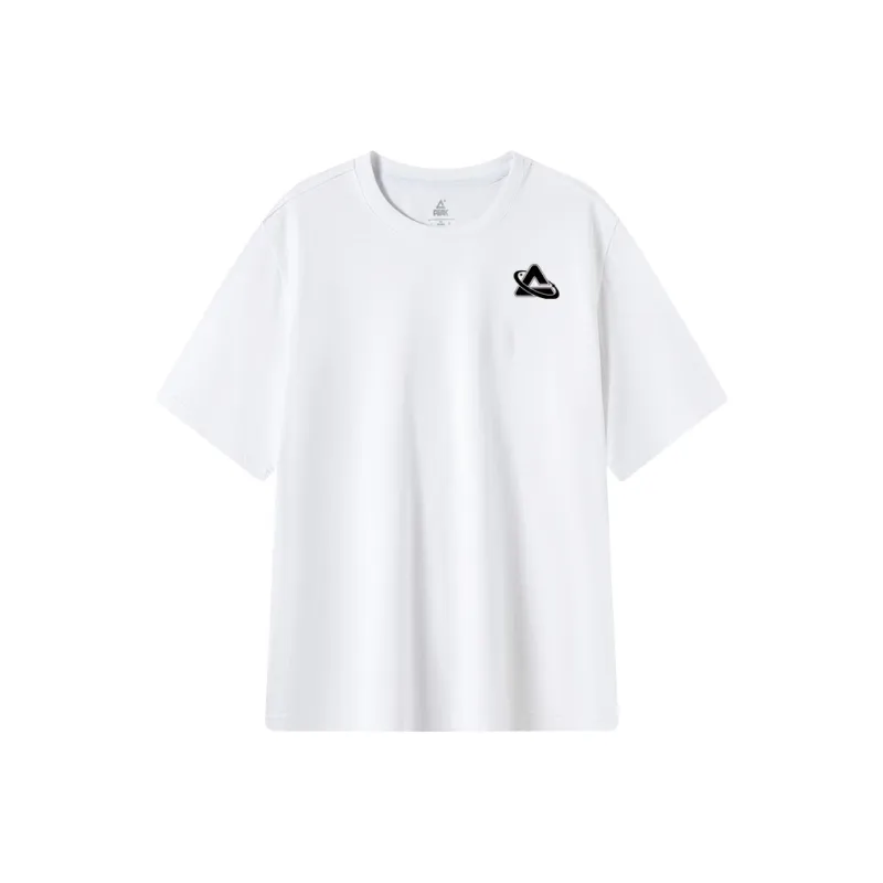 PEAK Fitness Set Unisex White Top+Black Shorts-1