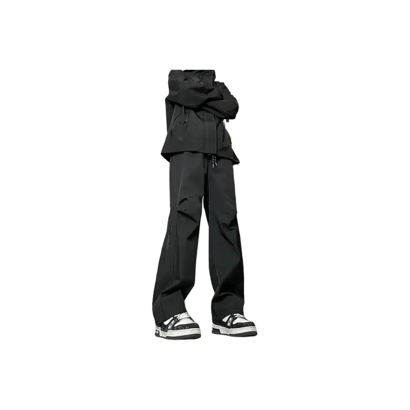 NAXUSTO Casual Pants Unisex Black-0