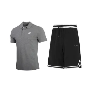 Nike Casual Sportswear Men Gray Top+Black Pants