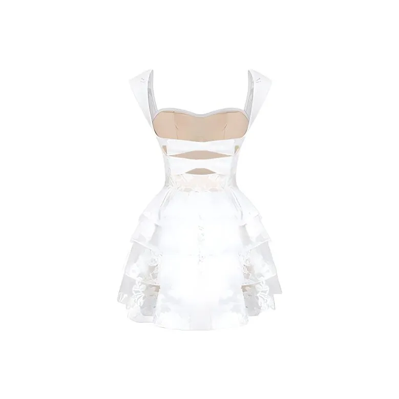 Qiuerle Slip Dress Women's White-1