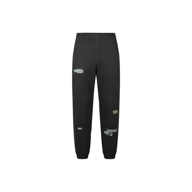 EVISU Sweatpants Casual Pants Men's Black-0