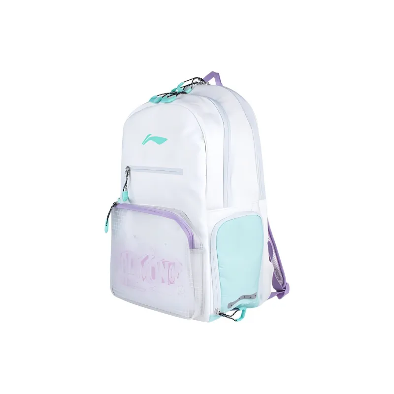 LiNing Badminton Racket Bags Backpack White Unisex-1
