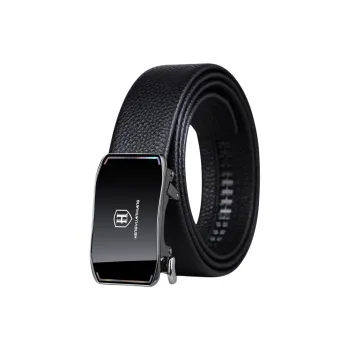 H YXIANG Top Grain Cow Leather Belts Men's 3.5cm